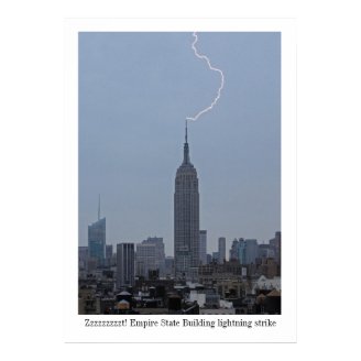 Empire State Building Daytime Lightning Strike 01A Print