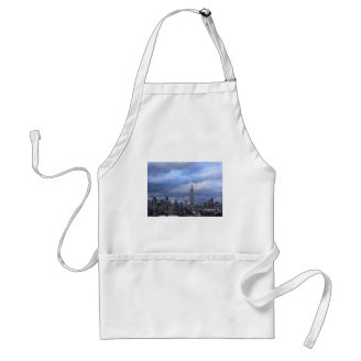 Empire State Building Dramatic Clouds Aprons