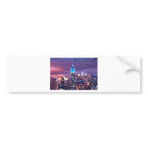 Empire State Building Feeling Like A Blue Giant Bumper Stickers