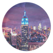 Empire State Building Feeling Like A Blue Giant Plate