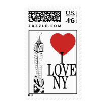 Empire State Building I Love NY Stamp