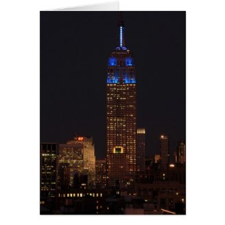 Empire State Building in Blue, 30 Rock #02 Greeting Card
