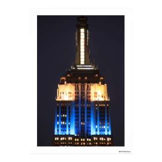 Empire State Building in Blue Pink & White - 02 Posters
