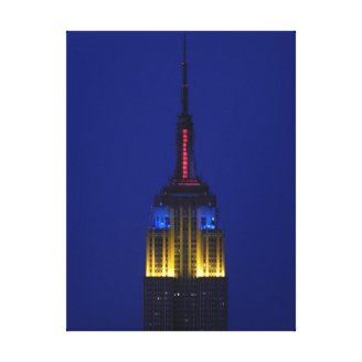 Empire State Building in Comic Book colors Stretched Canvas Prints