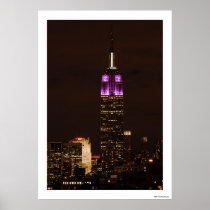 Empire State Building in Purple & White 01 Print