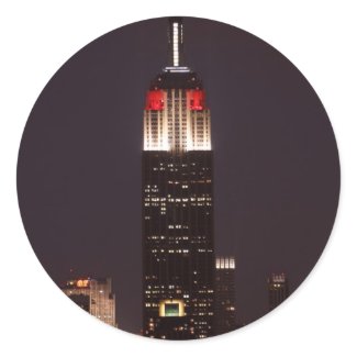 Empire State Building in Red & White, 30 Rock Stickers by NYC is My Muse / NYCisMyMuse.com