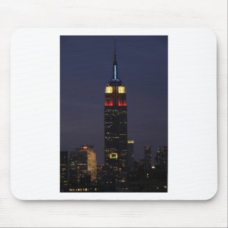 Empire State Building in Red White Blue, 30 Rock Mousepad
