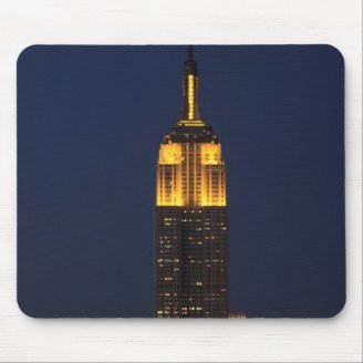 Empire State Building in Yellow 01 Mouse Pads