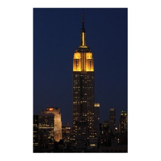 Empire State Building in Yellow 01 Posters