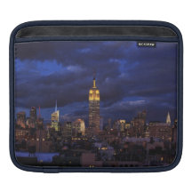 Empire State Building in Yellow, Twilight Sky 02 iPad Sleeves