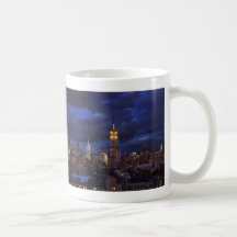 Empire State Building in Yellow, Twilight Sky 02 Mugs
