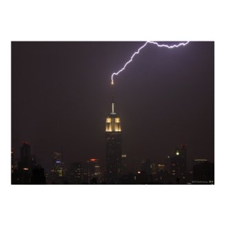 Empire State Building Lightning Strike #1 Poster