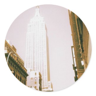 Empire State Building, New York City Round Stickers