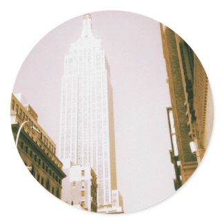 Empire State Building, New York City Round Stickers