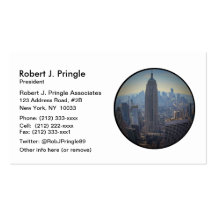 Empire State Building, NYC Skyline, Fish Eye View Business Card