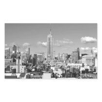 Empire State Building NYC Skyline Puffy Clouds BW Sticker