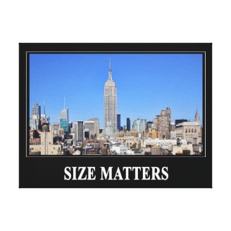 Empire State Building, NYC Skyline: Size Matters Stretched Canvas Prints