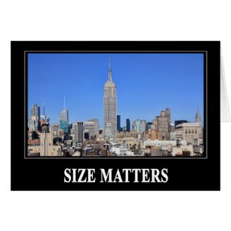 Empire State Building, NYC Skyline: Size Matters Greeting Card