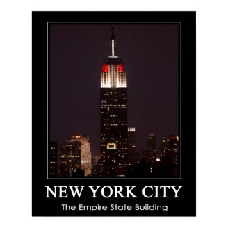 Empire State Building Red & White, 30 Rock 1C Posters