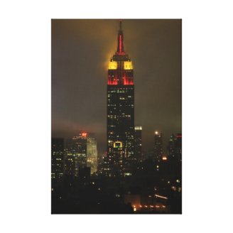 Empire State Building Red, Yellow: Lunar New Year Gallery Wrapped Canvas