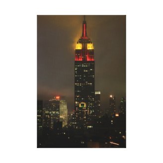 Empire State Building Red, Yellow: Lunar New Year Canvas Prints