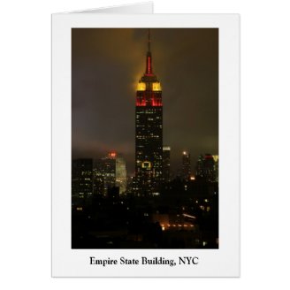 Empire State Building Red, Yellow: Lunar New Year Cards
