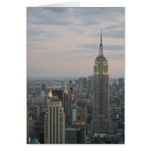 Empire State Twilight Greeting Cards