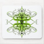 Empire Tribal Tattoo - green Mousepads