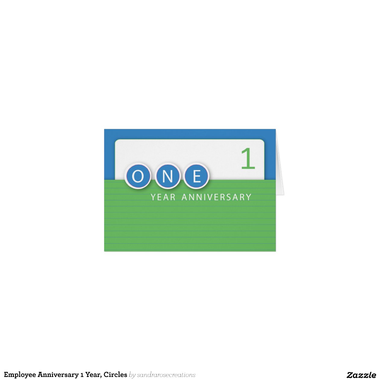 Employee Anniversary 1 Year, Circles Greeting Card | Zazzle