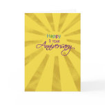 Employee Anniversary 1 Year, Sun Greeting Cards