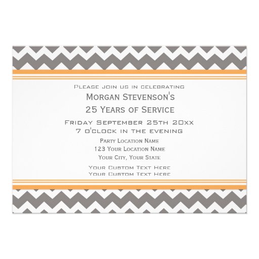 Employee Anniversary Party Invitation Grey Blue