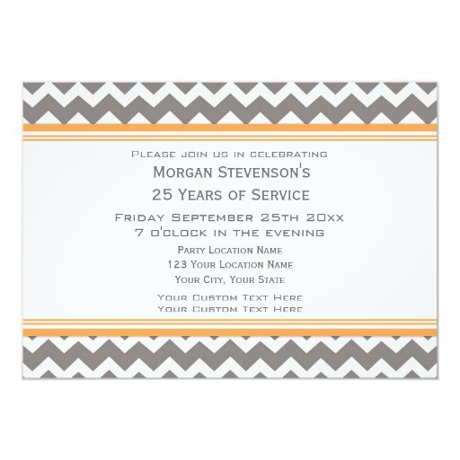 Employee Anniversary Party Invitation Grey Blue