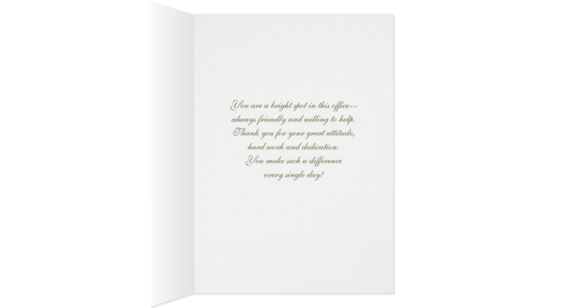 Employee Appreciation Thank You Card Zazzle