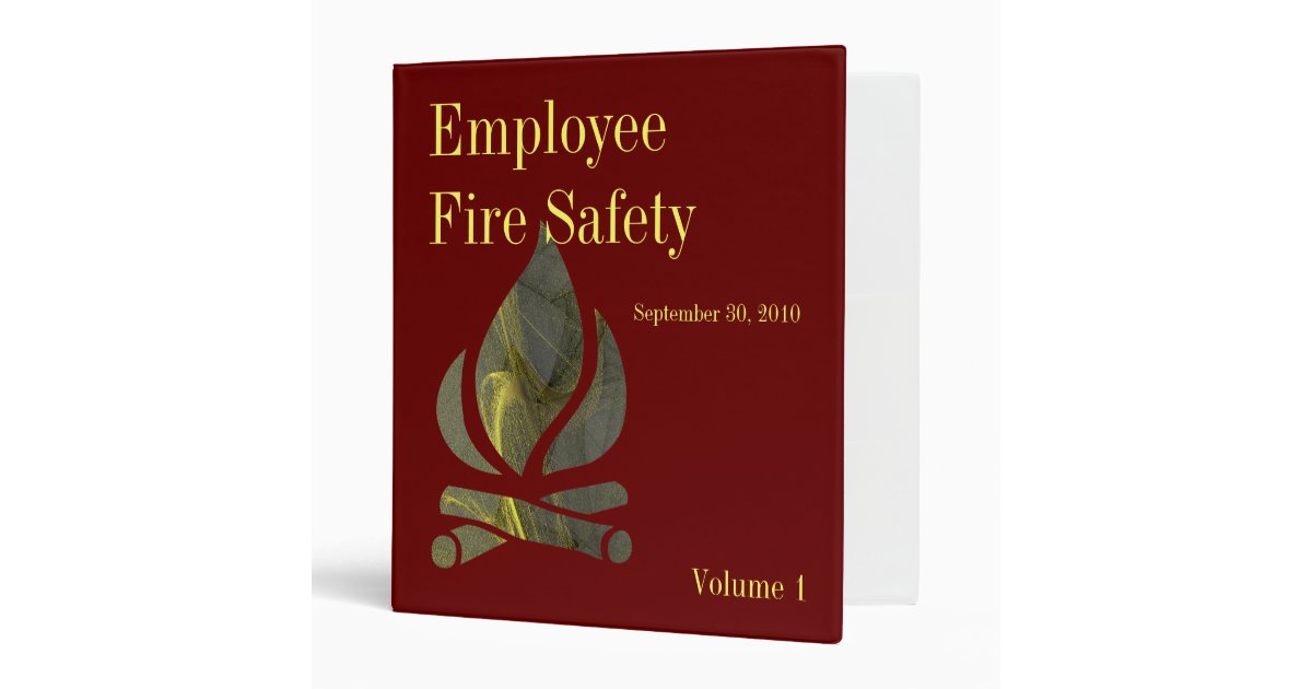 Employee Fire Safety Office Binder Zazzle