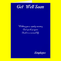 Employee get well soon cards cards