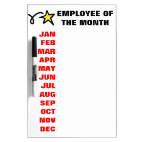Employee of the month calendar dry erase board