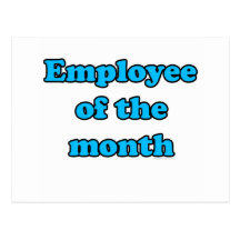employee of the month post card