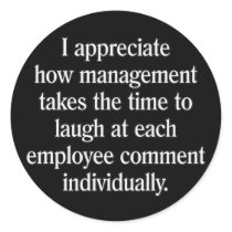 Employee Suggestion Box Round Sticker