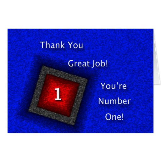 Employee Thank You Great Job Greeting Card Zazzle
