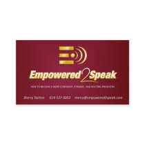 Empowered2Speak Business Cards business cards