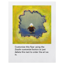 Empowerment growth learning cute baby eagle art flyer