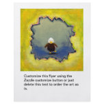 Empowerment growth learning cute baby eagle art flyer