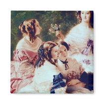 Empress Eugenie  and her Ladies in Waiting Magnets