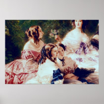 Empress Eugenie  and her Ladies in Waiting Print