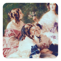 Empress Eugenie  and her Ladies in Waiting Stickers