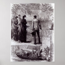 Empress Eugenie visiting the tomb of Napoleon I Posters