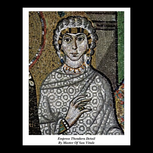 Empress Theodora Detail By Master Of San Vitale Print