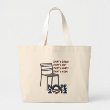 Empty Chair, Empty Obama Canvas Bags