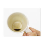Empty coffee cup post card