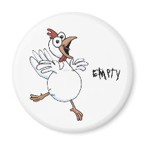 EMPTY dishwasher (happy chicken) magnets